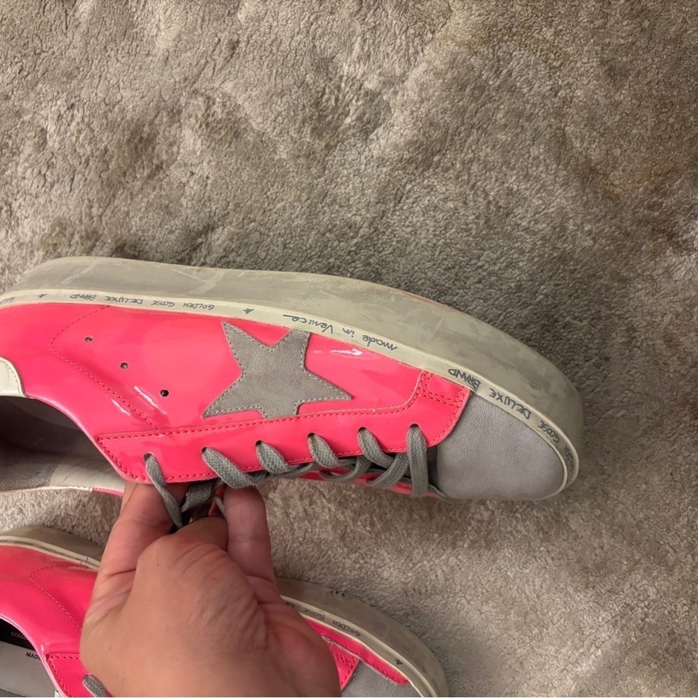 Golden Goose Pink and Gray Sneakers Size 41 - Picture 4 of 12